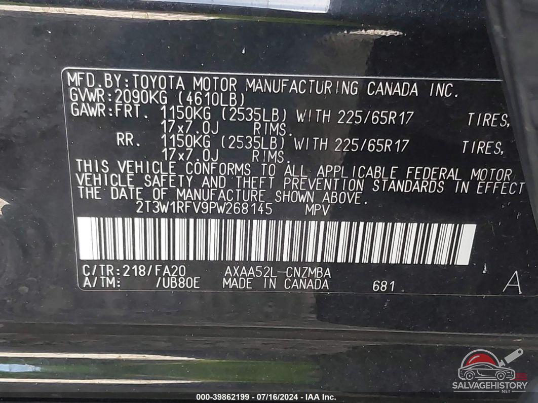 2T3W1RFV9PW268145 2023 TOYOTA RAV4 photo no. 9