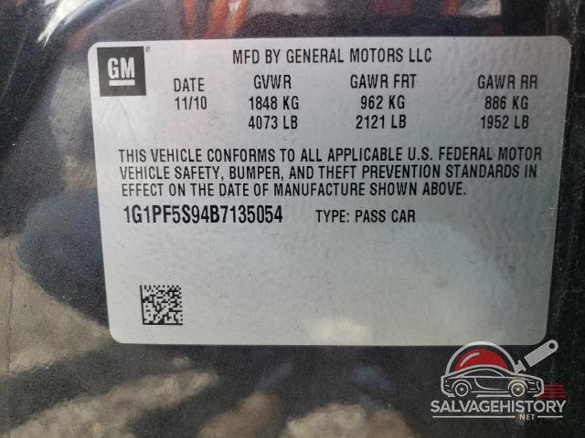 1G1PF5S94B7135054 2011 CHEVROLET CRUZE photo no. 12