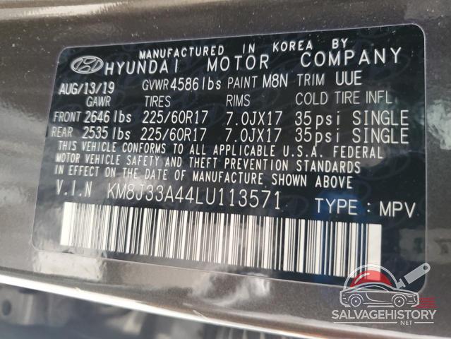 KM8J33A44LU113571 2020 HYUNDAI TUCSON photo no. 13
