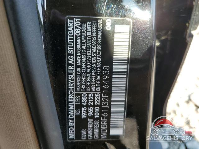 WDBRF61J32F164938 2002 MERCEDES-BENZ C-CLASS photo no. 12