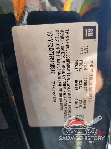 1G1YF3D77F5110817 2015 CHEVROLET CORVETTE photo no. 12
