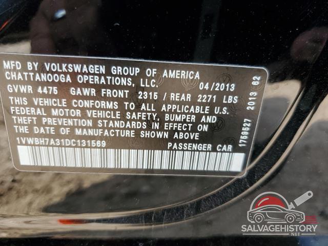 1VWBH7A31DC131569 2013 VOLKSWAGEN PASSAT photo no. 12