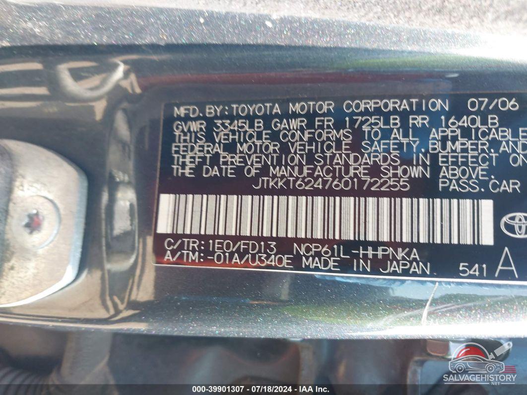 JTKKT624760172255 2006 SCION XA photo no. 9