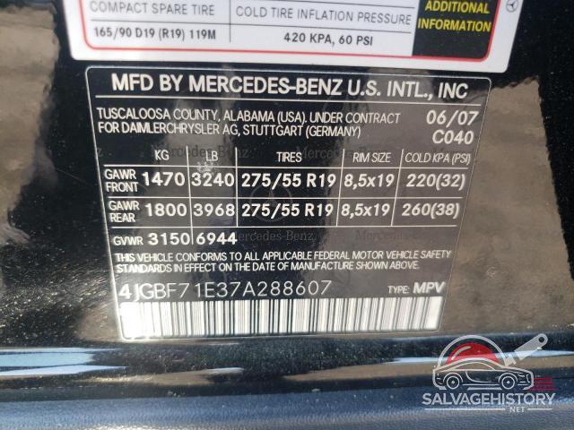 4JGBF71E37A288607 2007 MERCEDES-BENZ GL-CLASS photo no. 13