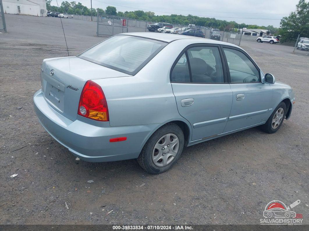 KMHCG45C73U475835 2003 HYUNDAI ACCENT photo no. 3