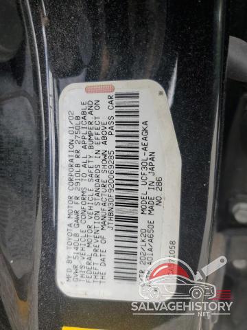 JTHBN30F920069285 2002 LEXUS LS430 photo no. 12