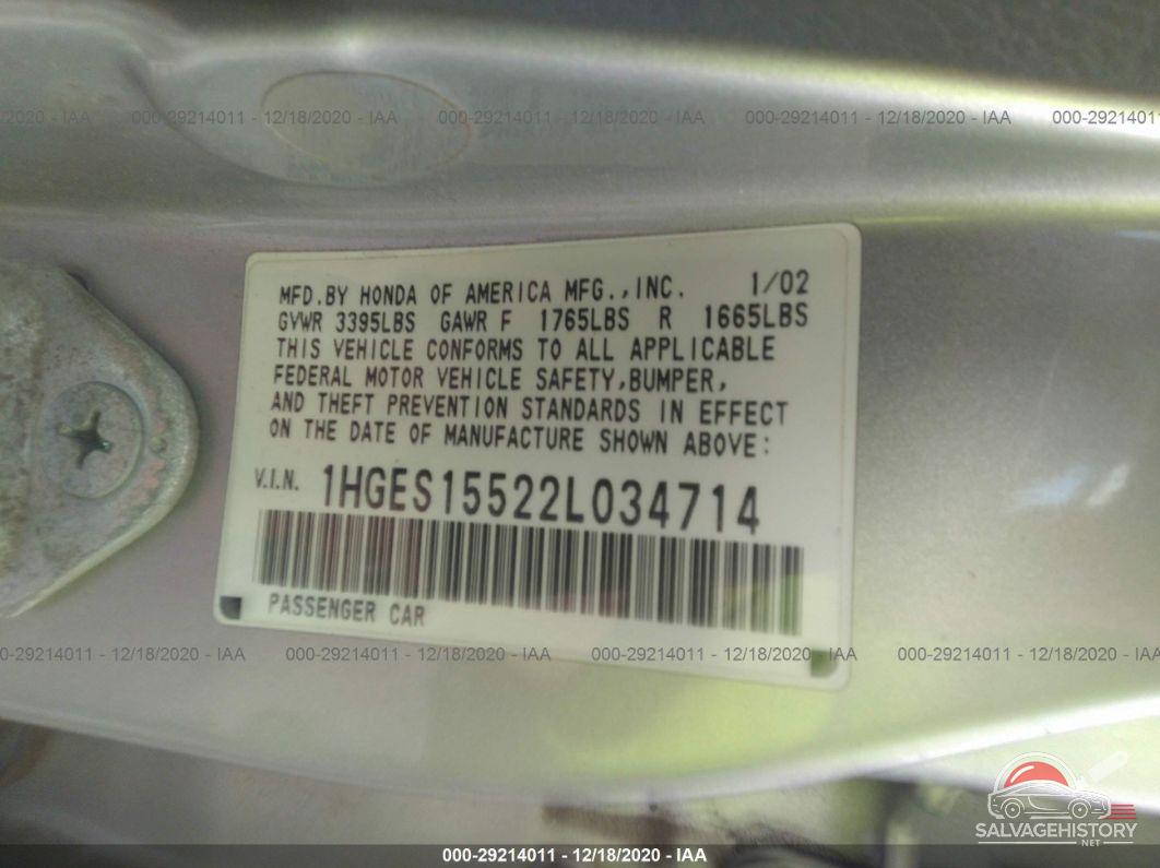 1HGES15522L034714 2002 HONDA CIVIC photo no. 9