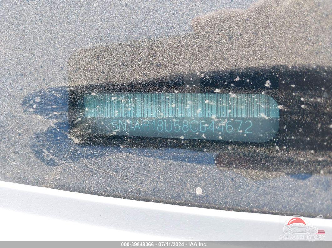 5N1AR18U58C644672 2008 NISSAN PATHFINDER photo no. 9