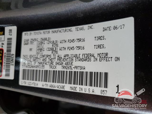 5TFAX5GN6HX093155 2017 TOYOTA TACOMA photo no. 12