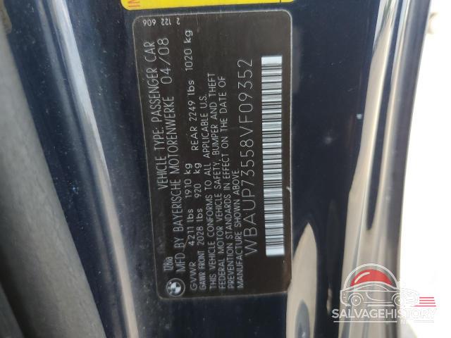 WBAUP73558VF09352 2008 BMW 1 SERIES photo no. 12