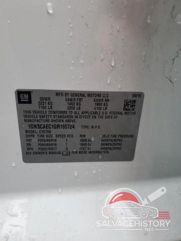 1GNSCAEC1GR165724 2016 CHEVROLET TAHOE photo no. 14
