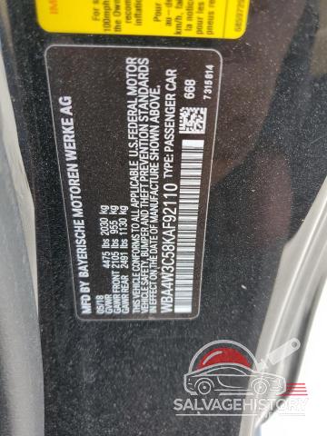 WBA4W3C58KAF92110 2019 BMW 4 SERIES photo no. 12