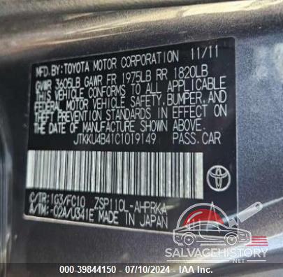 JTKKU4B41C1019149 2012 SCION XD photo no. 9