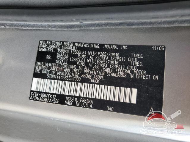 5TBDT44156S552000 2006 TOYOTA TUNDRA photo no. 12