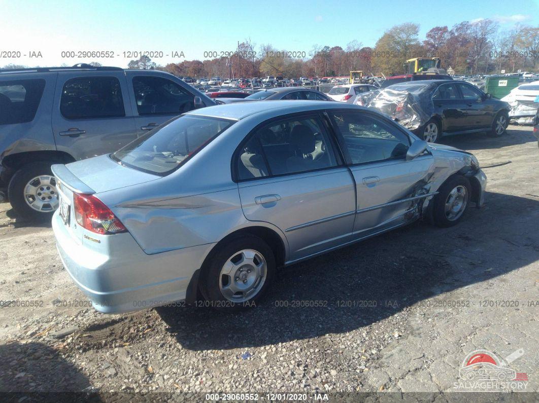 JHMES96665S019176 2005 HONDA CIVIC HYBRID photo no. 4