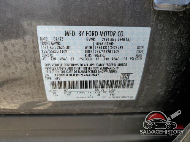 1FMSK8DH5PGA49547 2023 FORD EXPLORER photo no. 13
