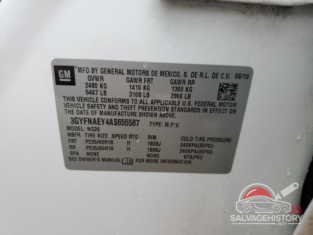 3GYFNAEY4AS655587 2010 CADILLAC SRX photo no. 13