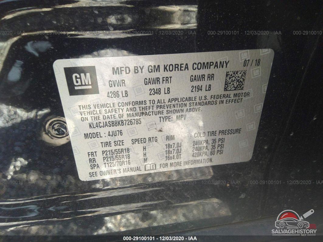 KL4CJASB8KB726785 2019 BUICK ENCORE photo no. 9