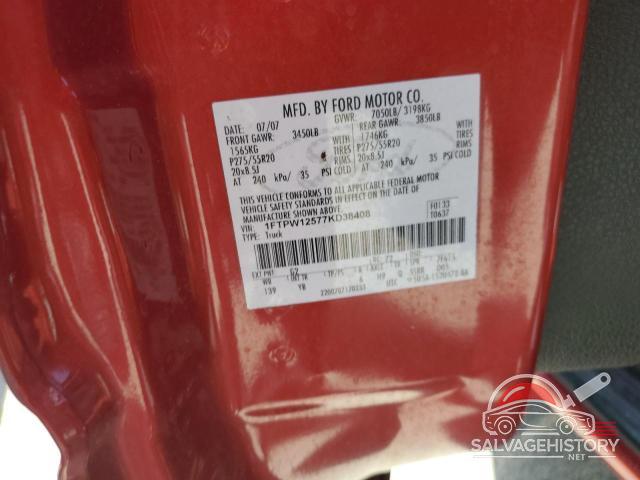 1FTPW12577KD38408 2007 FORD F-150 photo no. 12