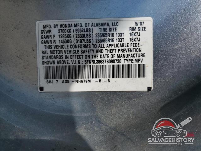 5FNRL38637B090720 2007 HONDA All Models photo no. 13