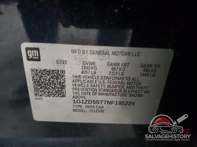 1G1ZD5ST7NF185225 2022 CHEVROLET MALIBU photo no. 12