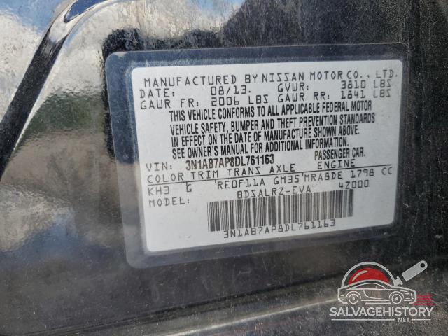 3N1AB7AP8DL761163 2013 NISSAN SENTRA photo no. 12