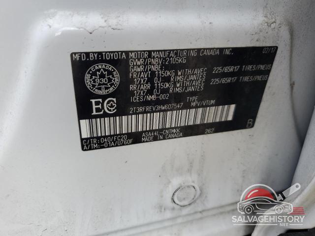 2T3RFREV3HW607547 2017 TOYOTA RAV4 photo no. 12