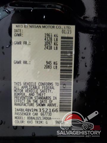 1N4BL4BV1PN352166 2023 NISSAN ALTIMA photo no. 12