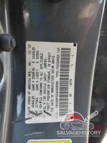 19UUA8F52AA008582 2010 ACURA TL photo no. 12
