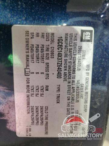 1GCEC14X37Z640400 2007 CHEVROLET ALL Models photo no. 12