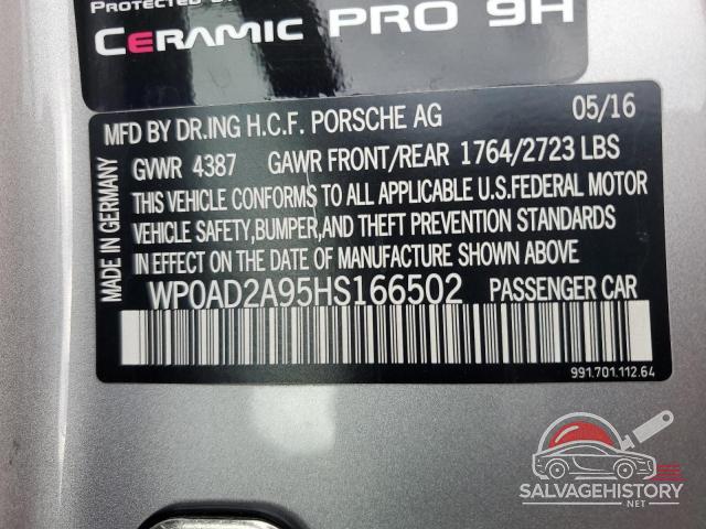 WP0AD2A95HS166502 2017 PORSCHE 911 photo no. 13