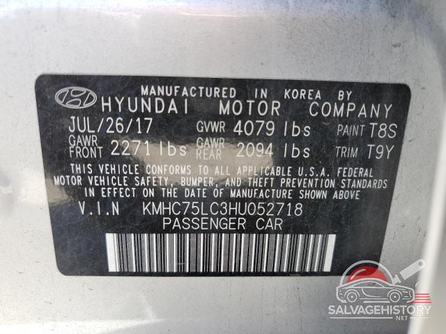 KMHC75LC3HU052718 2017 HYUNDAI IONIQ photo no. 13