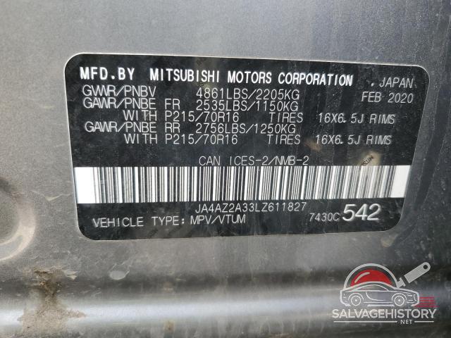 JA4AZ2A33LZ611827 2020 MITSUBISHI OUTLANDER photo no. 14