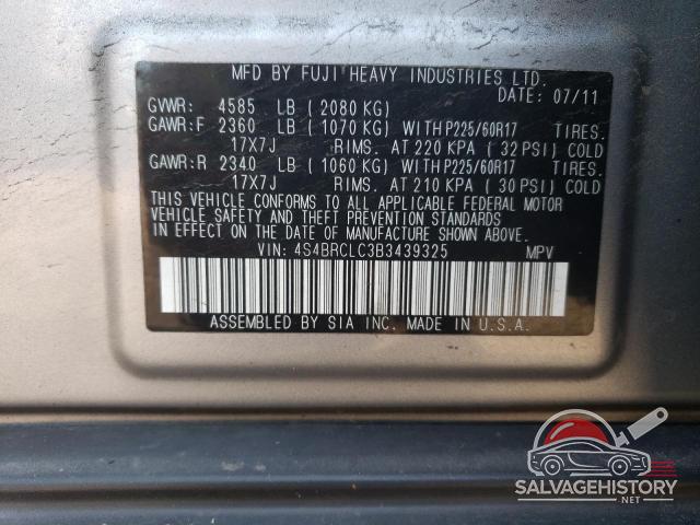 4S4BRCLC3B3439325 2011 SUBARU OUTBACK photo no. 13