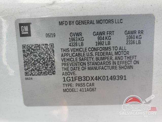 1G1FB3DX4K0149391 2019 CHEVROLET CAMARO photo no. 12