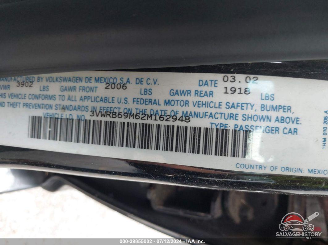 3VWRB69M62M162948 2002 VOLKSWAGEN JETTA photo no. 9