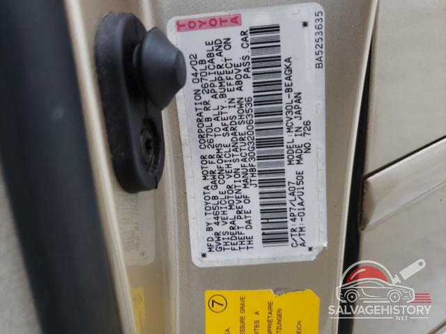 JTHBF30G320063536 2002 LEXUS ES300 photo no. 12