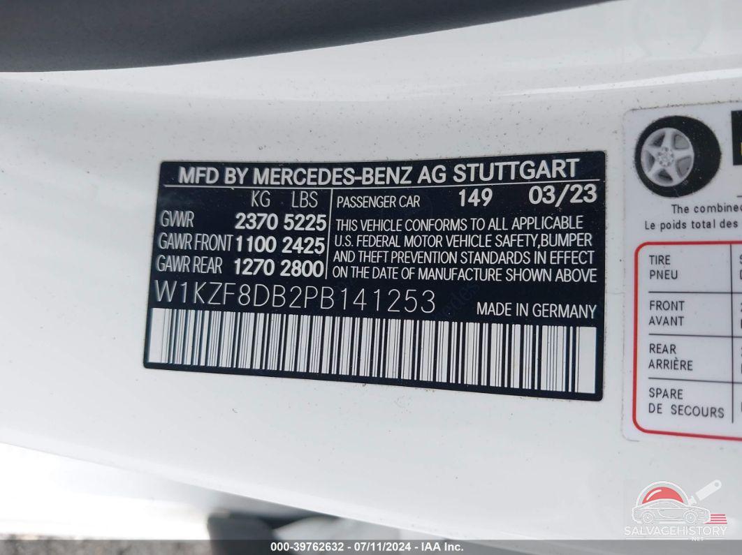 W1KZF8DB2PB141253 2023 MERCEDES-BENZ E 350 photo no. 9