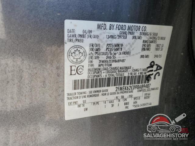 2FMEK62C09BA89487 2009 FORD FLEX photo no. 13