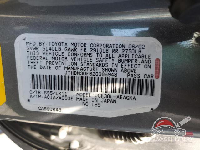 JTHBN30F620086948 2002 LEXUS LS430 photo no. 12