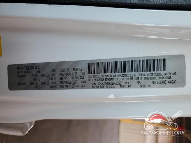 1C4HJXEN3LW240335 2020 JEEP WRANGLER photo no. 12