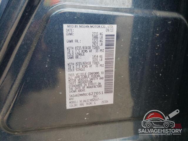 5N1AR2MN9EC627051 2014 NISSAN PATHFINDER photo no. 13