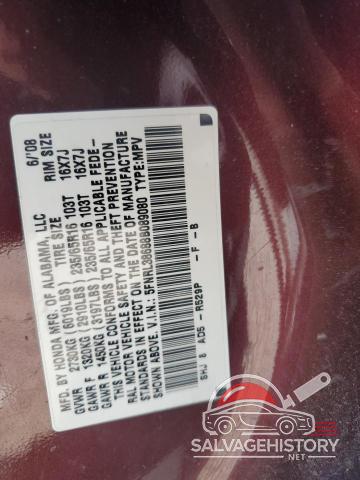 5FNRL38688B089080 2008 HONDA All Models photo no. 13