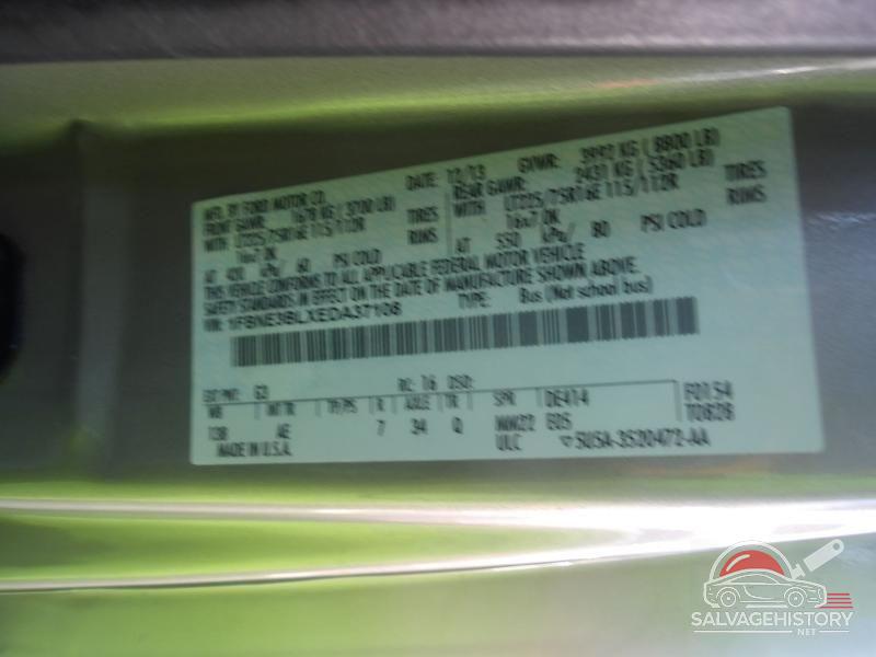 1FBNE3BLXEDA37108 2014 FORD E-350 SUPER DUTY photo no. 9
