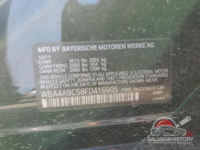 WBA4A9C58FD416905 2015 BMW 4 SERIES photo no. 12