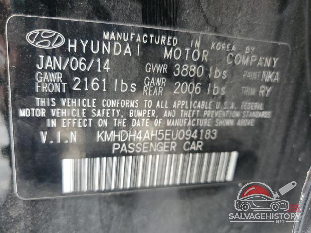 KMHDH4AH5EU094183 2014 HYUNDAI ELANTRA photo no. 12