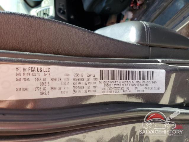1C4RDHAG7GC371672 2016 DODGE DURANGO photo no. 13
