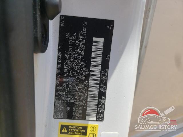 2T2ZK1BA8CC080568 2012 LEXUS RX350 photo no. 13