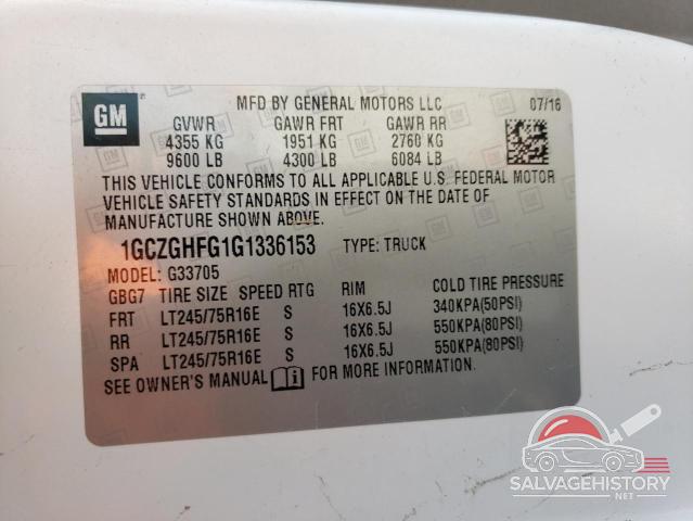 1GCZGHFG1G1336153 2016 CHEVROLET EXPRESS photo no. 13