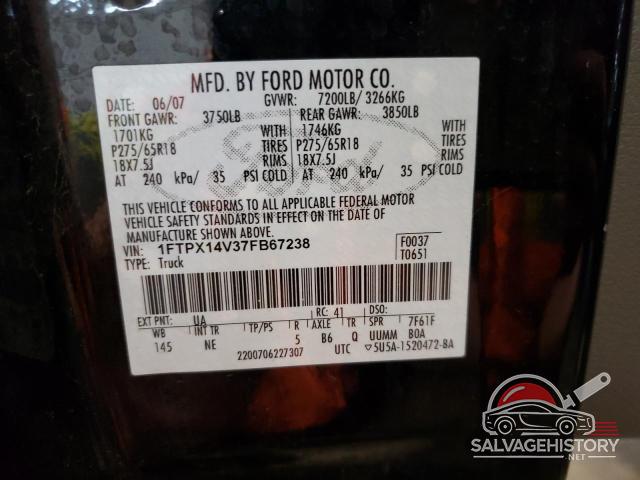 1FTPX14V37FB67238 2007 FORD All Models photo no. 12